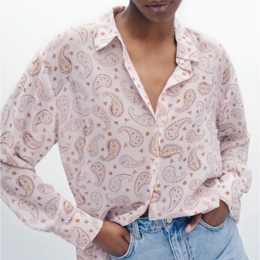 Zara printed paisley top